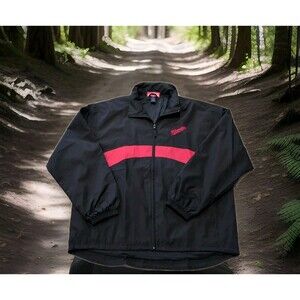 MILWAUKEE TOOL WINDBREAKER LINED JACKET MEN'S SIZE XL RED/BLACK LOGO   EUC